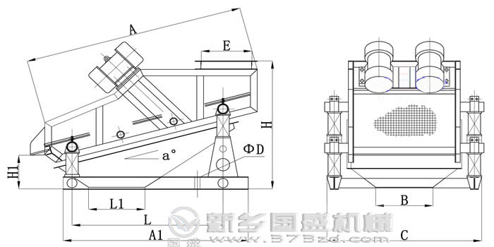 礦用振動(dòng)(dòng)篩結(jié)(jié)構(gòu)(gòu)圖